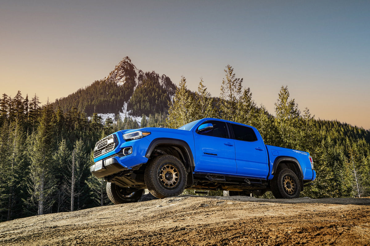 Fuel Off-Road FC884 Fortress Matte Bronze with Gloss Black Lip on a Toyota Tacoma