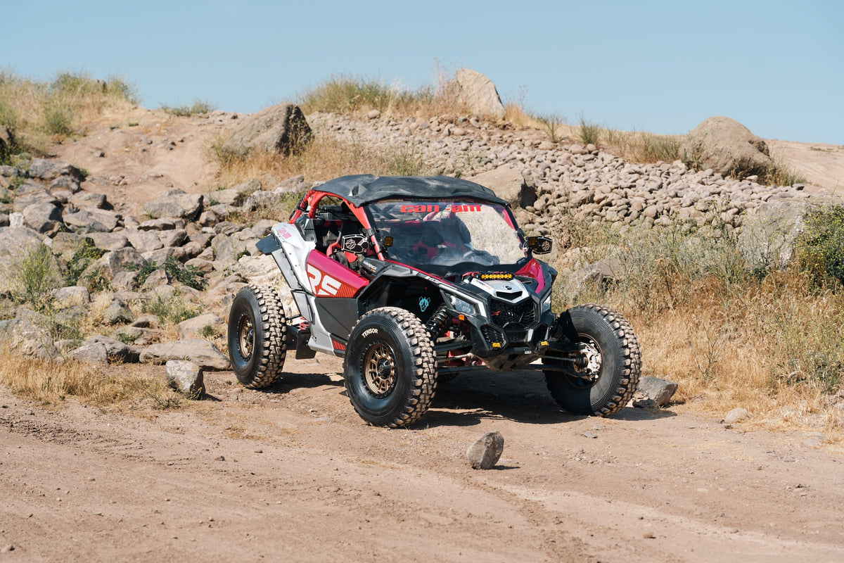 Fuel Off-Road FV832 Cycle UTV Matte Bronze with Matte Black Lip on a Can-Am Maverick X RS