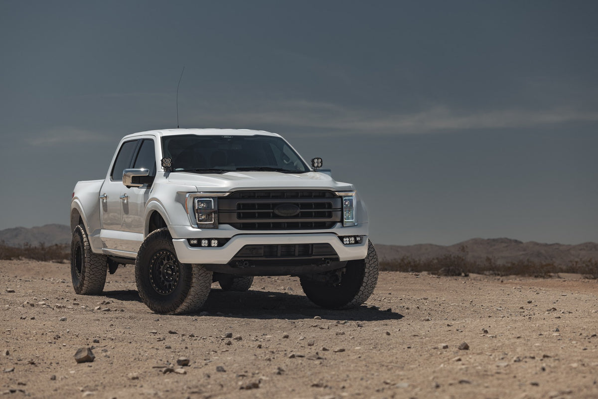 KMC KM235 Grenade Crawl Beadlock Satin Black on a Ford F150