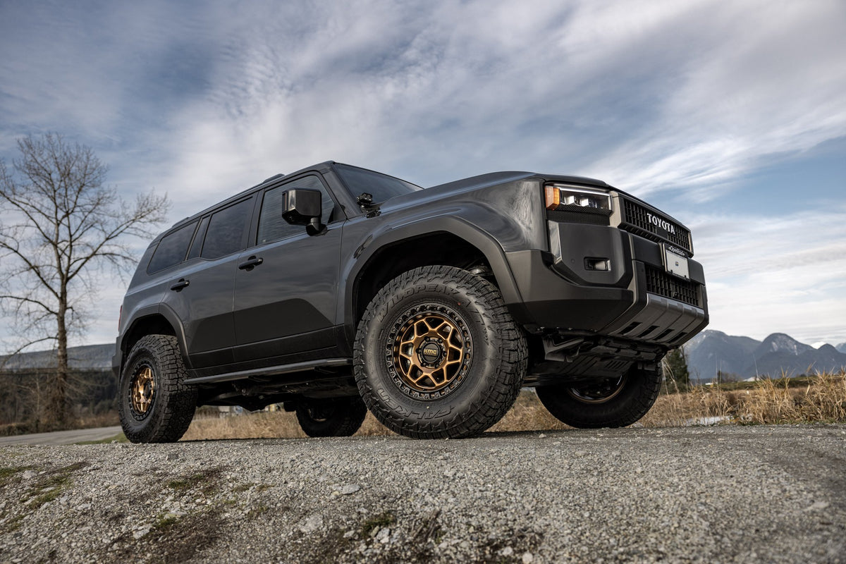 KMC KM553 Torx Matte Bronze with Gloss Black Lip on a 2025 Toyota Land Cruiser
