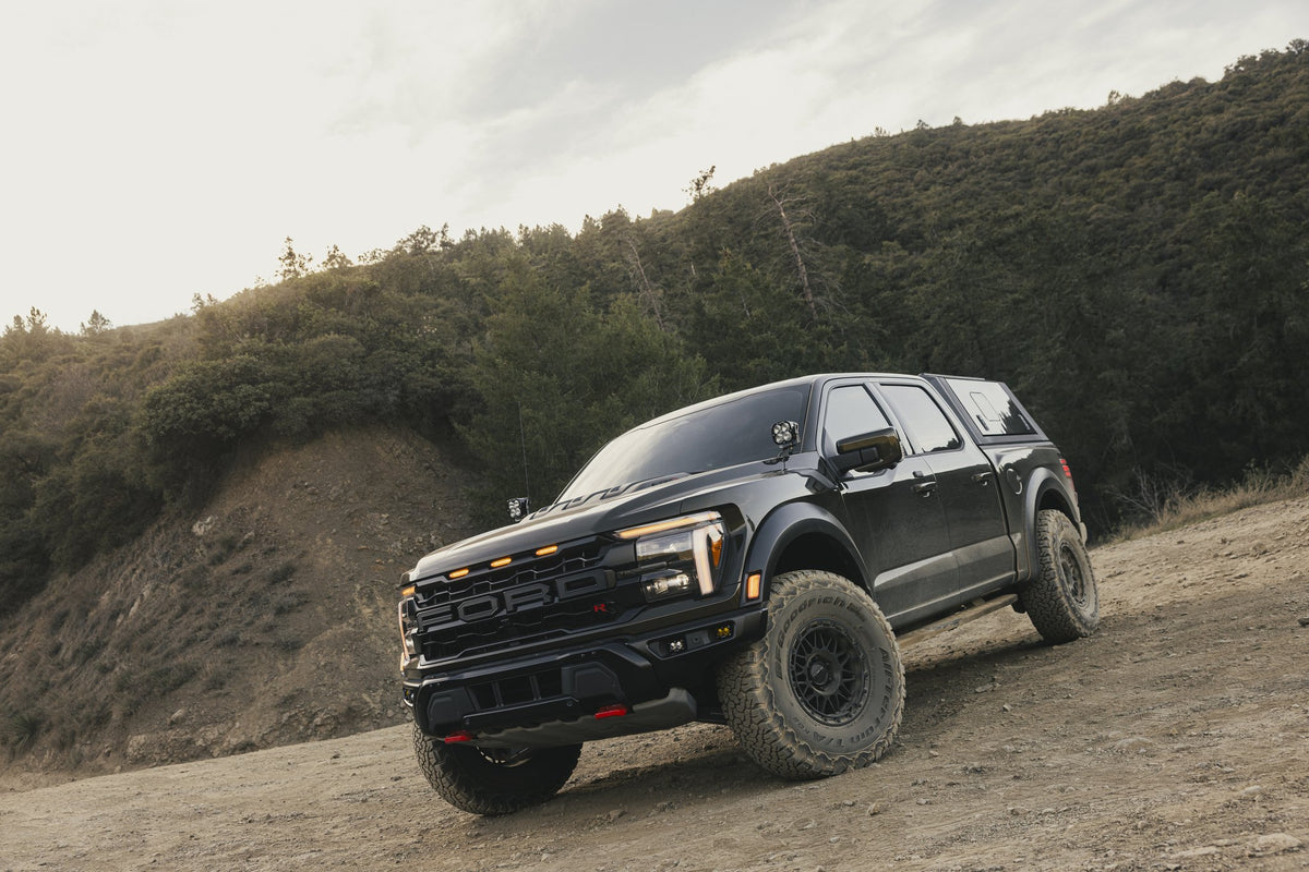 KMC KM555 Attack Matte Black on a 2025 Ford F150 Raptor R