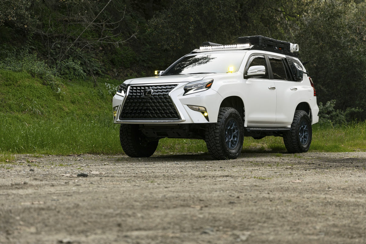 KMC KM730 Hatchet Metallic Blue on a Lexus GX460