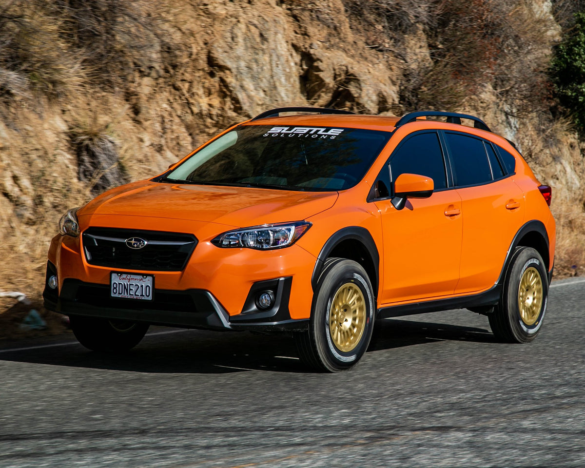 Motegi MR141 RS16 Rally Gold on a Subaru Crosstrek