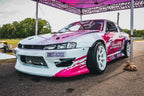 Motegi MR154 Battle White on a Nissan S14