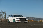 Motegi MR158 Tsubaki Hokkaido Green with Machined Lip on a Honda Civic Type R