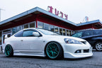 Motegi MR158 Tsubaki Hokkaido Green with Machined Lip on a Honda Integra