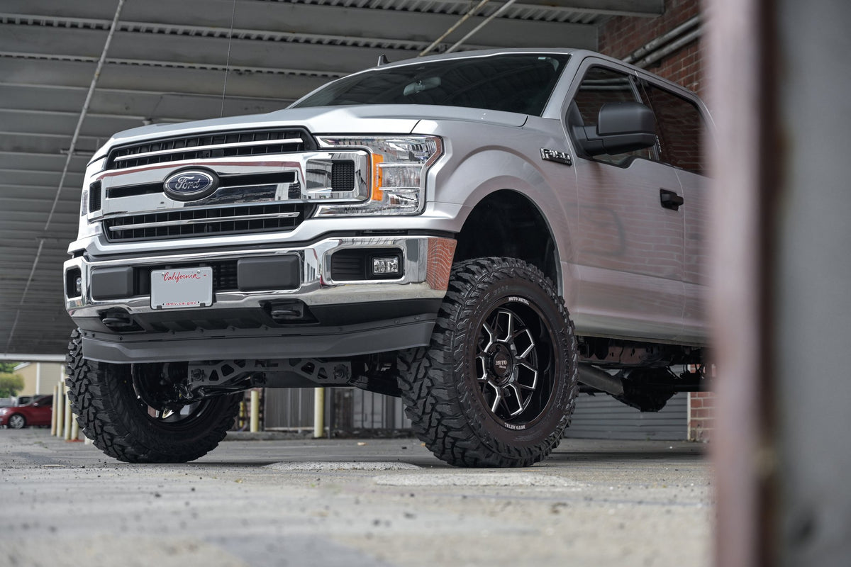 Moto Metal MO803 Banshee Gloss Black Milled on a Ford F150