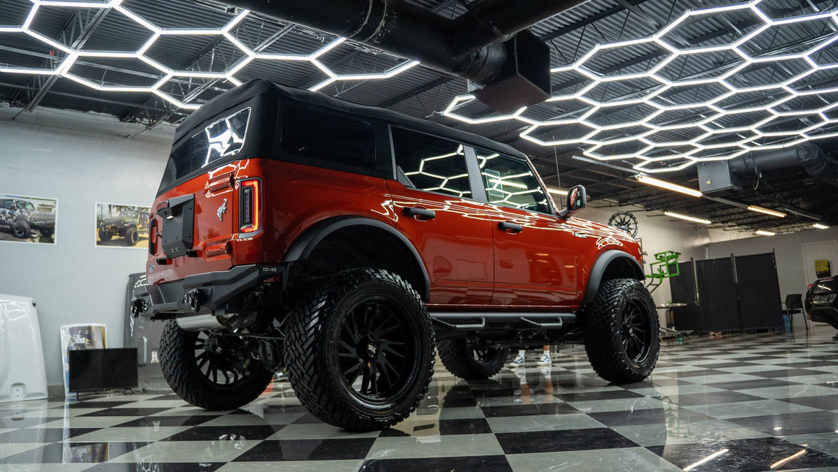 Moto Metal MO811 Combat Matte Black on a Ford Bronco
