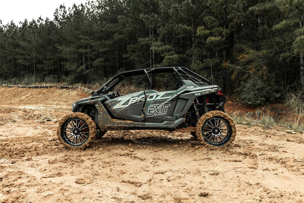 MSA M51 Thunderlips UTV Gloss Black Machined on a Polaris RZR