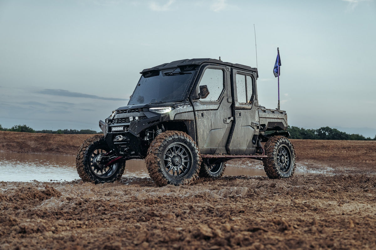 MSA M55 Commander UTV Matte Gunmetal with M-Blk Lip on a Polaris Ranger