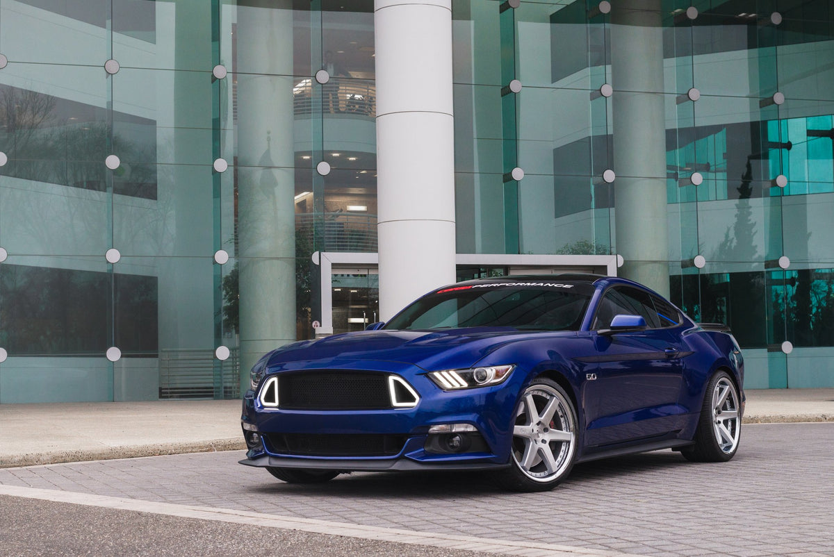 Niche M193 Altair Gloss Silver on a 2016 Ford Mustang