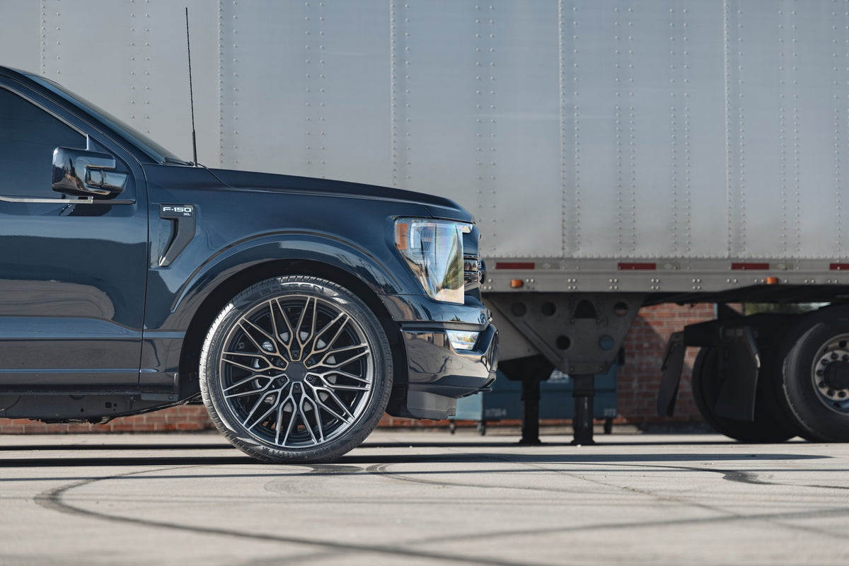 Niche NC278 Calabria 6 Matte Black Machined Dark Tint on a 2022 Ford F150