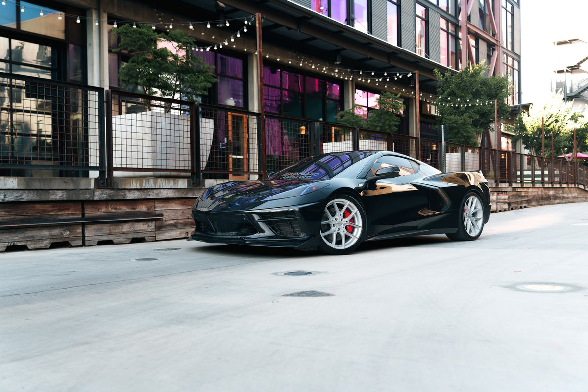 Niche NC279 Prodigy 5 Silver with Machined Face on a 2021 Chevrolet Corvette