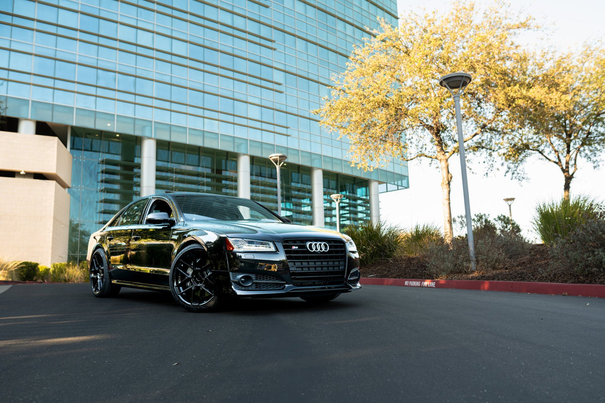 Niche NC281 Rise Gloss Black on a 2018 Audi S8