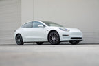 Petrol P0A Gloss Black with Mach Cut Face on a Tesla