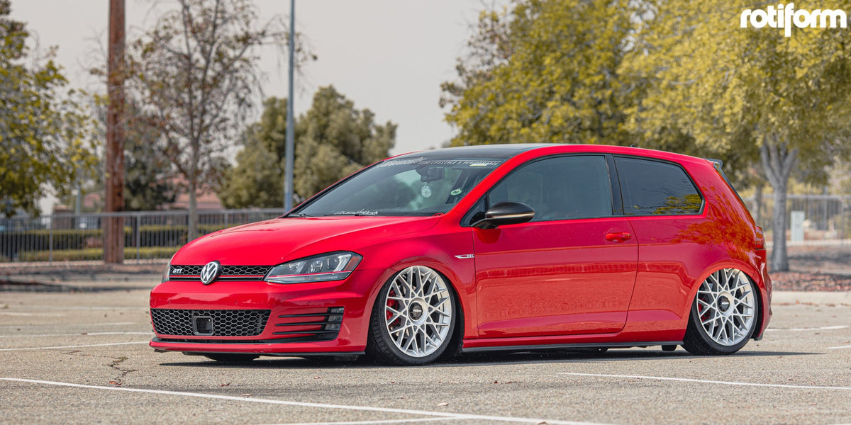 Rotiform R167 BLQ-C Silver on a VW Golf GTI