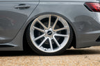 Rotiform R192 BTL Gloss Silver with Machined Face on a 2019 Audi RS4 Avant