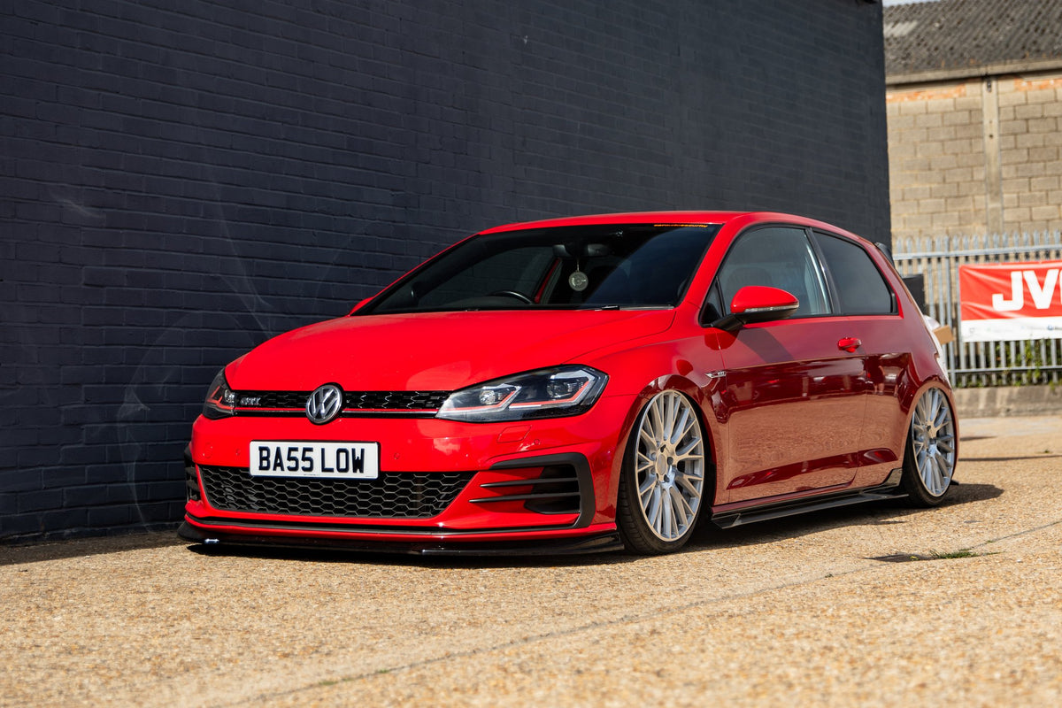 Rotiform RC201 LSE Gloss Silver with Machined Face on a 2020 VW Golf GTI