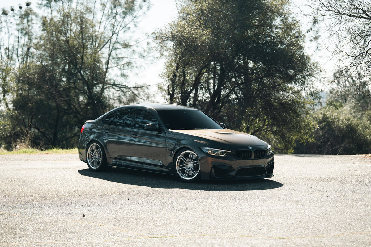 Rotiform RC209 RPS Matte Silver with Diamond Cut Lip on a 2014 BMW M3