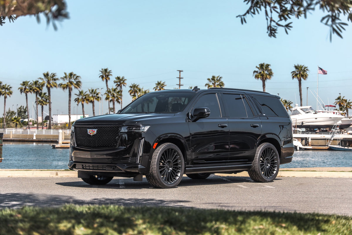 Status Venti Matte Black on a Cadillac Escalade