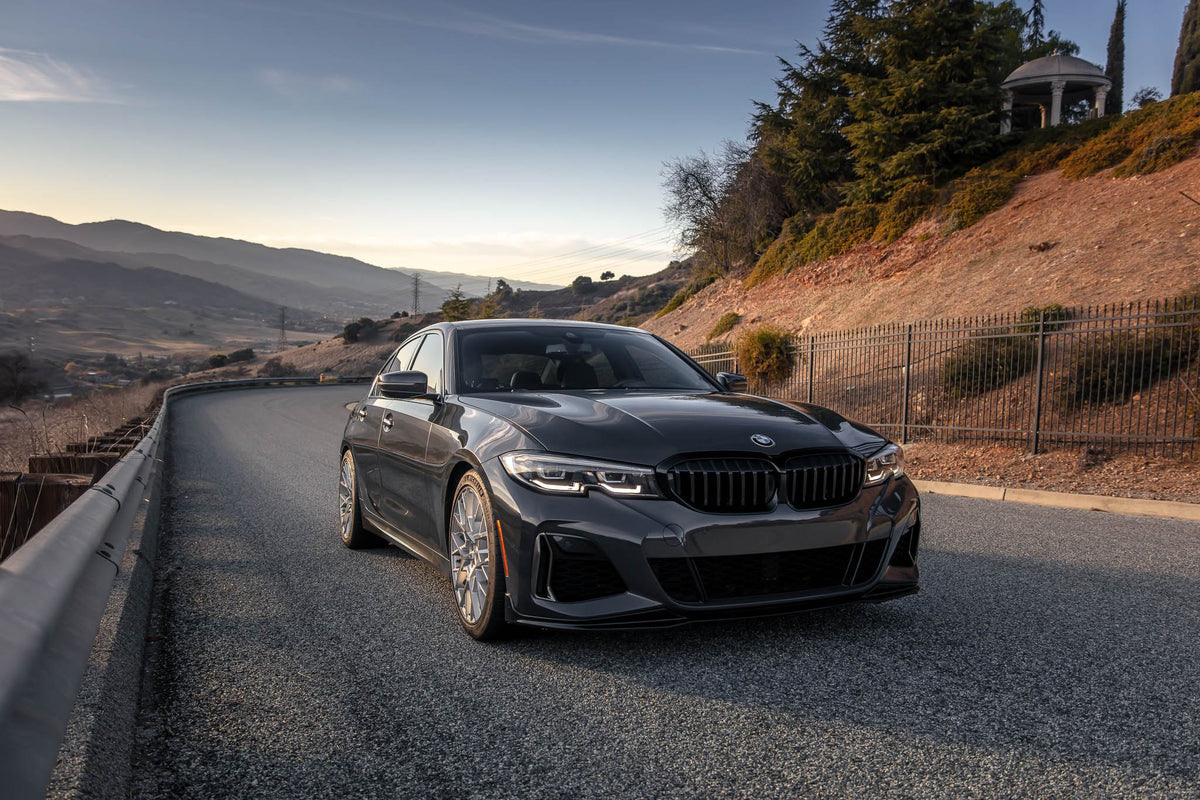 TSW Sebring Silver with Mirror Cut Face on a BMW M340i G20