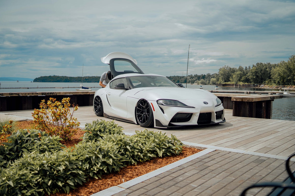 TSW Sector Semi Gloss Black on a Toyota Supra A90