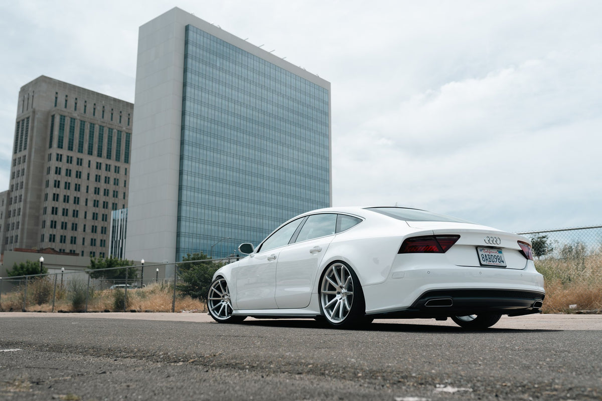 TSW TW004 Canard Gloss Silver with Machined Face on an Audi A7