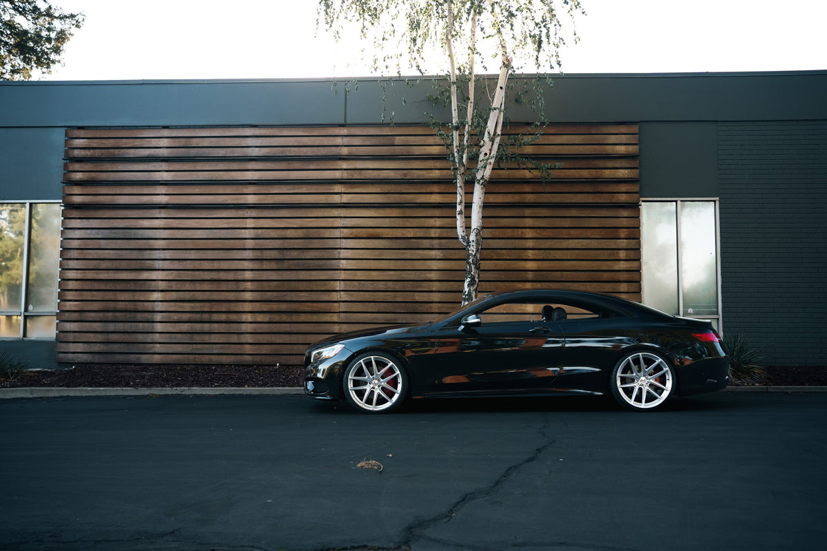 TSW TW006 Imola Gloss Silver with Machined Face on a 2015 Mercedes S550