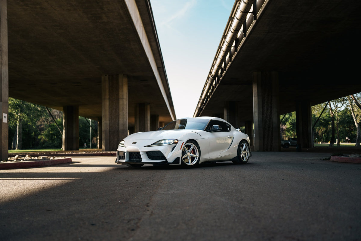 TSW TW007 Esprit Hyper Silver with Machined Face on a Toyota Supra