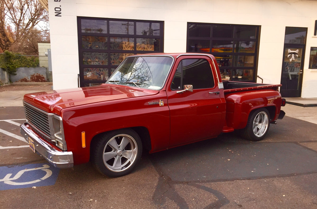 U.S. Mags U120 Roadster Matte Gun Metal Machined on a Chevy C10