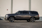 U.S. Mags U133 Desperado Anthracite Milled Diamond Cut Lip on a Chevy Tahoe