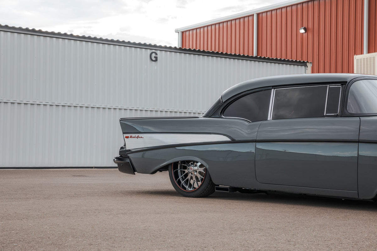 U.S. Mags US619 Torino High Luster Polished on a 1957 Chevy