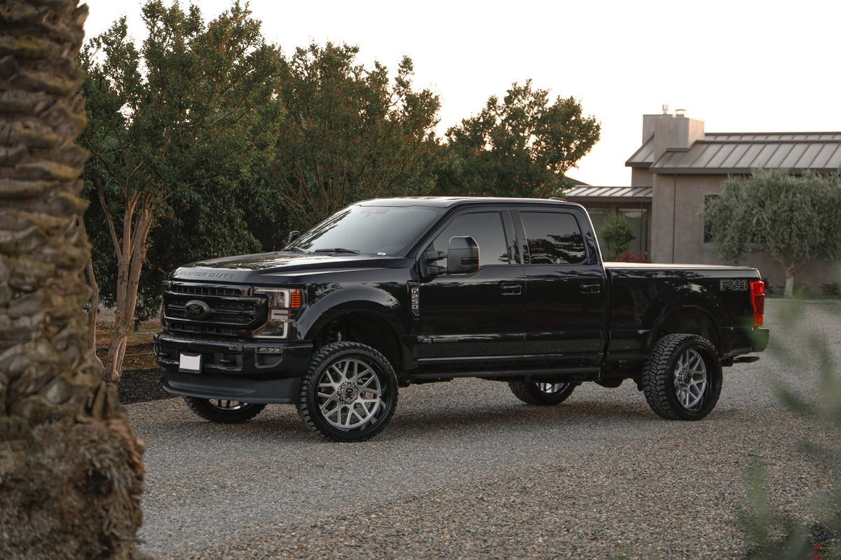 XD XD849 Grenade II Brushed Milled with G-Black Lip on a Ford F150