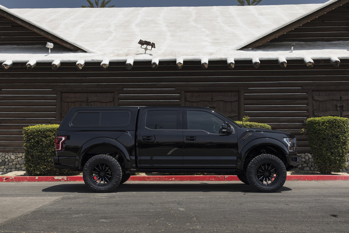 XD XD855 Luxe Gloss Black Machined with Gray Tint on a Ford Raptor