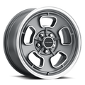 Vision American Muscle 148 15X7 +6 Satin Grey Machined Face/Lip