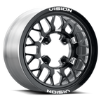 Vision ATV 346 15X10 +0 Gloss Black Milled Spoke