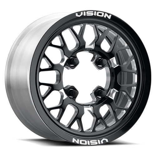 Vision ATV 346 15X6 +50.6 Gloss Black Milled Spoke