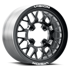 Vision ATV 346 15X6 +50.6 Gloss Black Milled Spoke