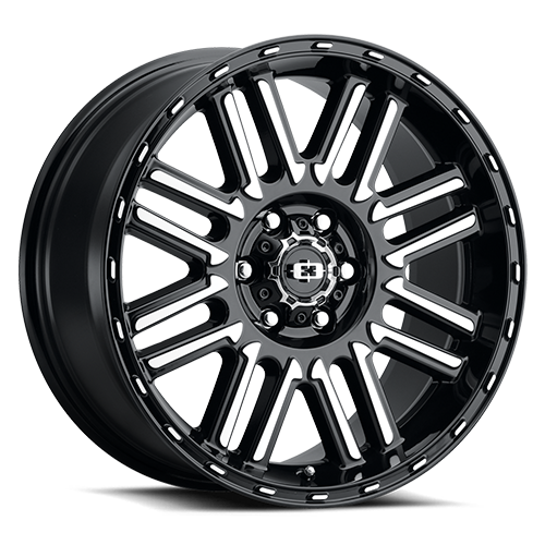 Vision Off-Road 348 17X8.5 +18 Gloss Black Machined Face