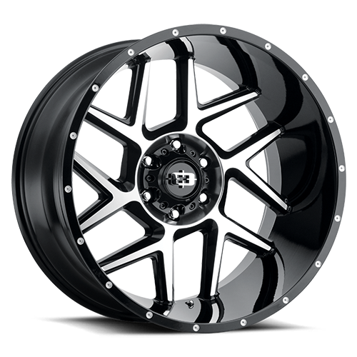 Vision Off-Road 360 22X12 -51 Gloss Black Machined Face