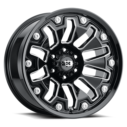 Vision Off-Road 362 20X10 -25 Gloss Black Milled Spoke