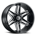 Vision Off-Road GBMRT 500 20X10 -25 Gloss Black Milled Spoke