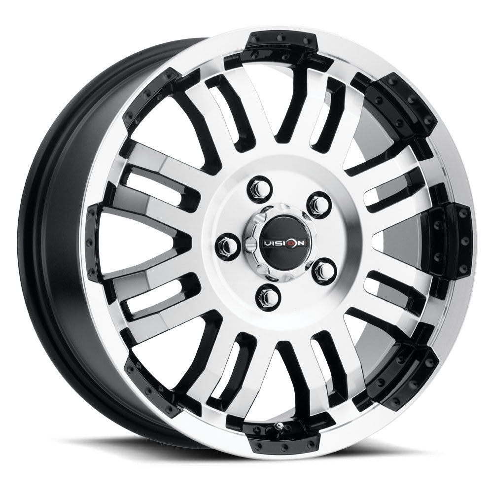 Vision Off-Road Warrior 6 18X7.5 --3600 LC-- +55 Gloss Black Machined Face