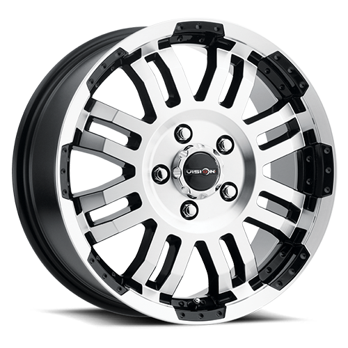 Vision Off-Road Warrior 6 18X7.5 --3600 LC-- +55 Gloss Black Machined Face