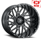 Vision Off-Road 404 20X10 -25 Gloss Black Milled Spoke