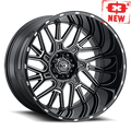 Vision Off-Road 404 22X12 -51 Gloss Black Milled Spoke