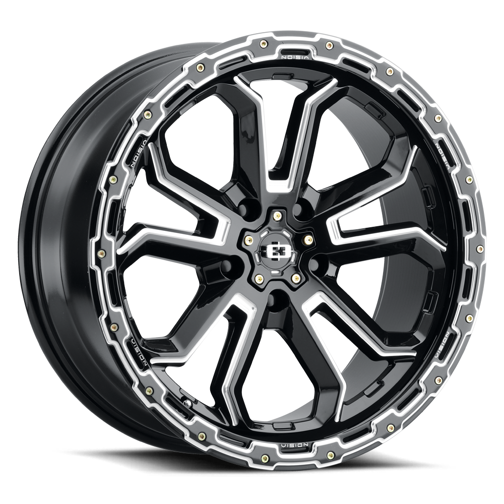 Vision Off-Road Korupt BZSBL 17X8 +30 Gloss Black Milled Spoke