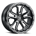 Vision Off-Road Korupt BZSBL 17X8 +30 Gloss Black Milled Spoke