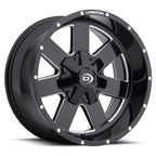Vision Off-Road 411 20X9 -12 Gloss Black Milled Spoke