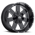 Vision Off-Road 411 20X9 -12 Gloss Black Milled Spoke